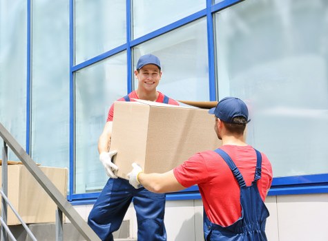 Packed boxes and furniture for small removals in Chadwell Heath