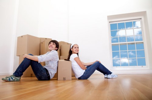 Business stock and boxes prepared for storage pricing estimate