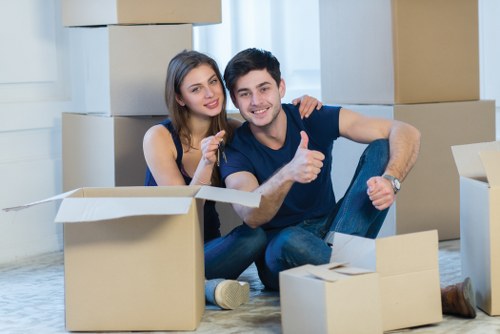 Careful packing of fragile items for flat removals in Chadwell Heath
